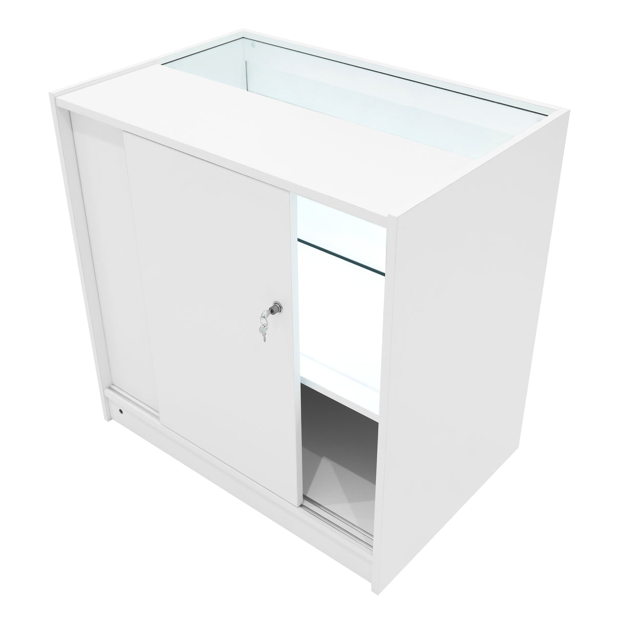 Conjunto de Balcões Comerciais com Luz LED "PHOENIX" CM60 + 2xC900 + TB60 – cor Branco