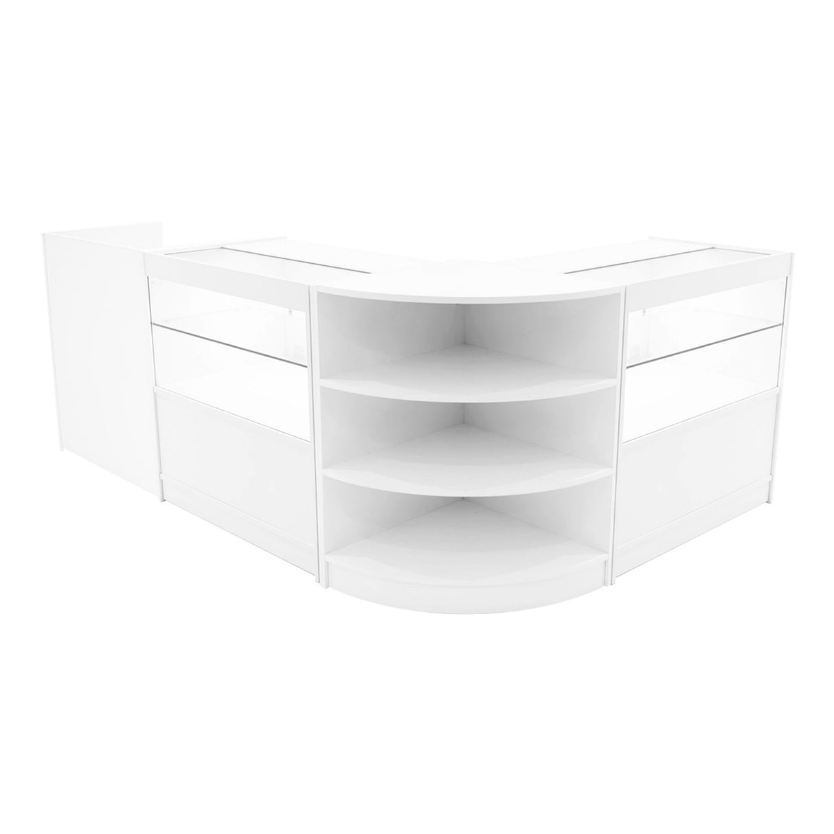 Conjunto de Balcões Comerciais com Luz LED "ECLIPSE" LM60 + 2xC900 + TB60 – cor Branco