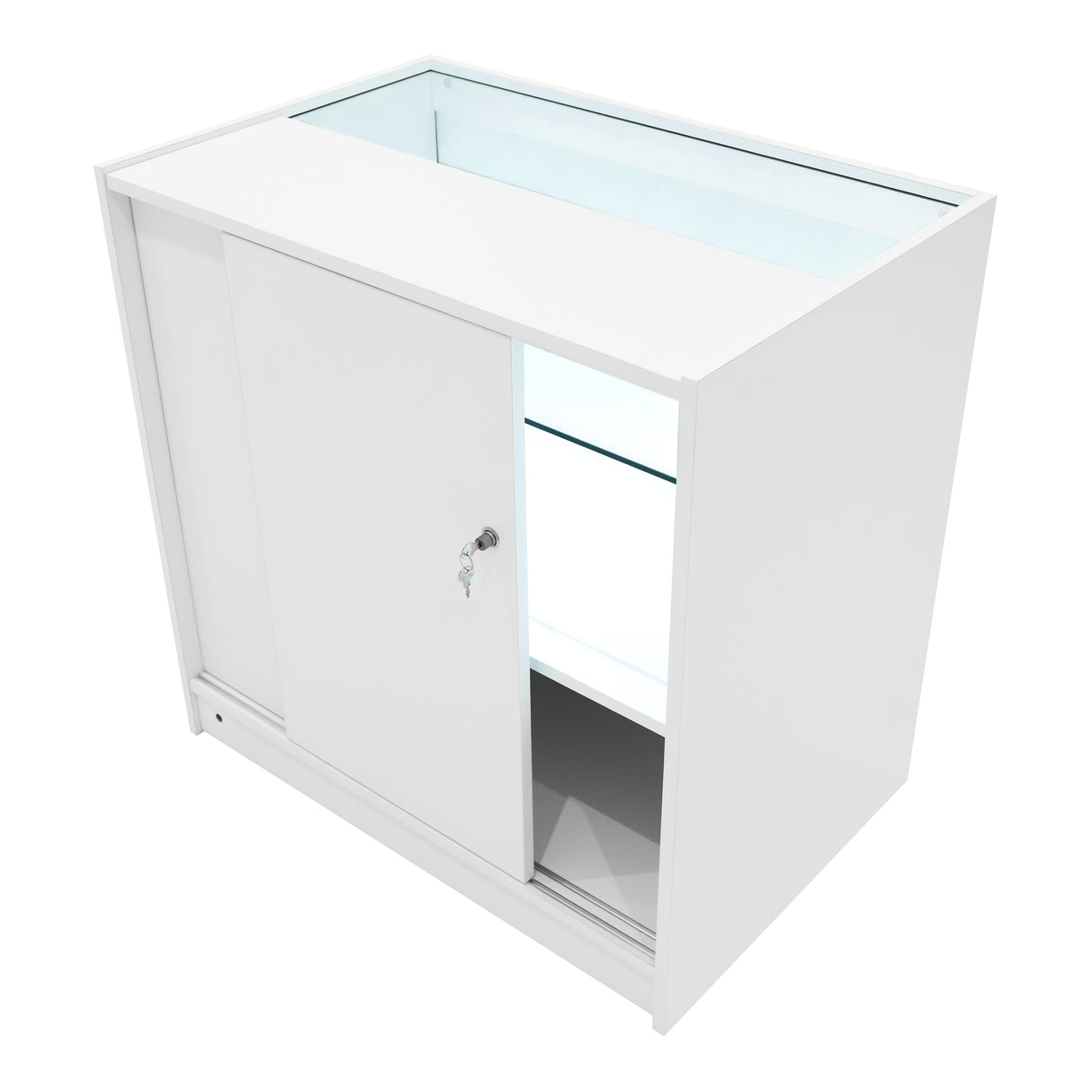 Conjunto de Balcões Comerciais com Luz LED "ECLIPSE" LM60 + 2xC900 + TB60 – cor Branco