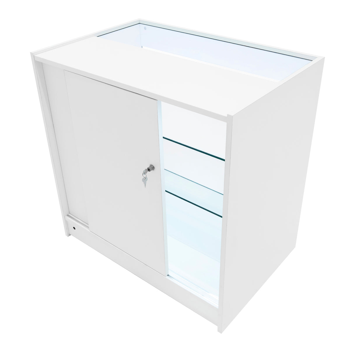 Conjunto de Balcões Comerciais com Luz LED "ASTRO" LM60 + 2xK900 + TB60 – cor Branco