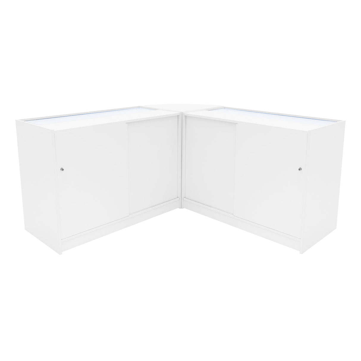 Conjunto de Balcões Comerciais com Luz LED "HELIOS" CM60+ 2x K1200 – cor Branco