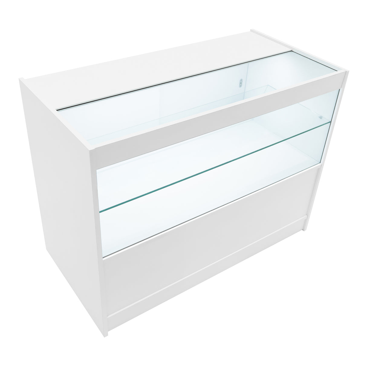 Conjunto de Balcões Comerciais com Luz LED "ADONIS" CM60 + B1200 + C1200 – cor Branco