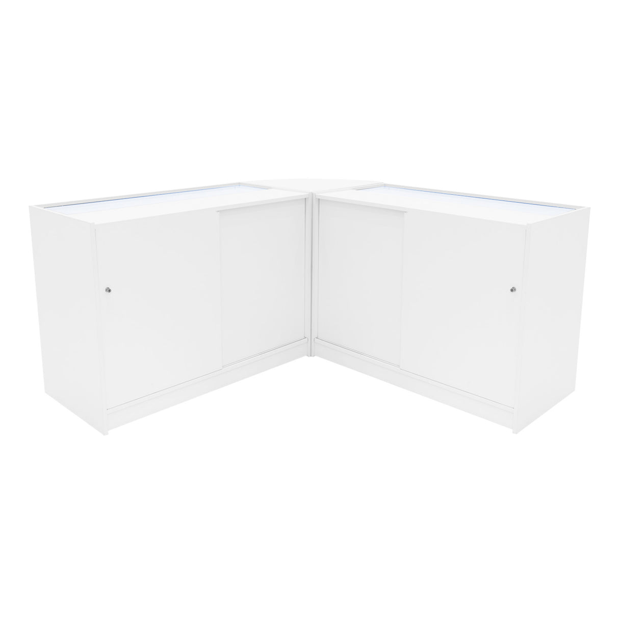 Conjunto de Balcões Comerciais com Luz LED "ANDROMEDA" LM60+ 2x C1200 – cor Branco