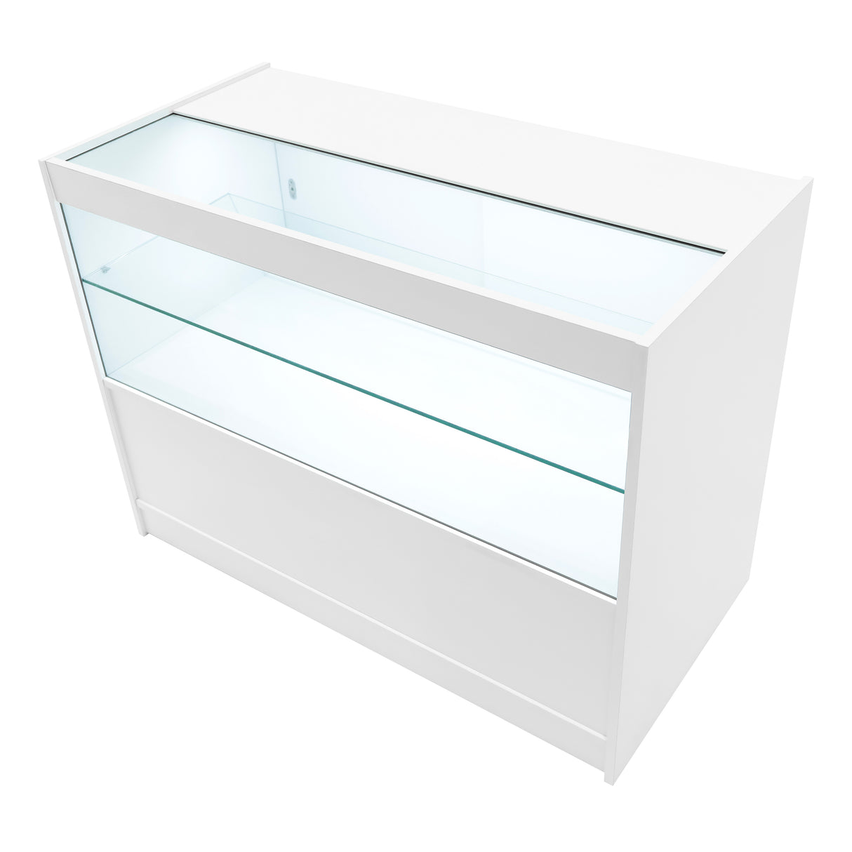 Conjunto de Balcões Comerciais com Luz LED "ECLIPSE" LM60 + 2xC1200 + TB60 – cor Branco