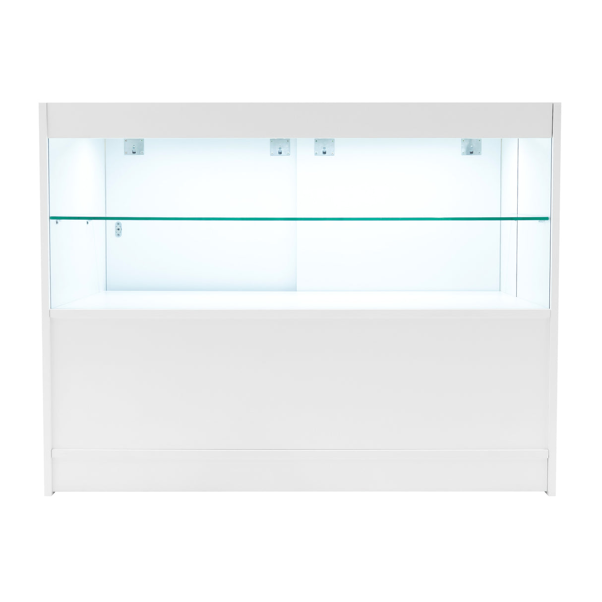 Conjunto de Balcões Comerciais com Luz LED "ECLIPSE" LM60 + 2xC1200 + TB60 – cor Branco