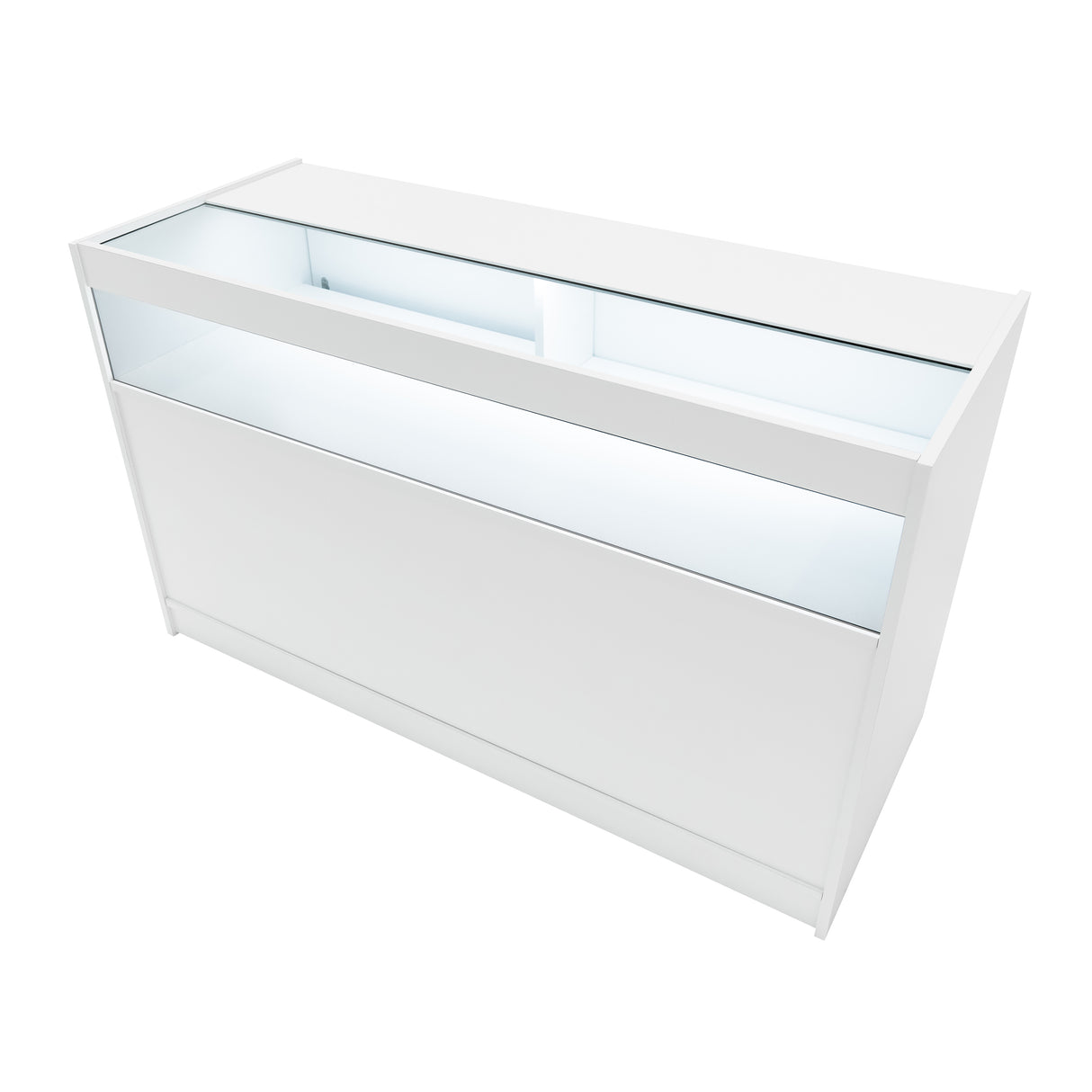 Conjunto de Balcões Comerciais com Luz LED "ADONIS" CM60 + B1500 + C1500 – cor Branco