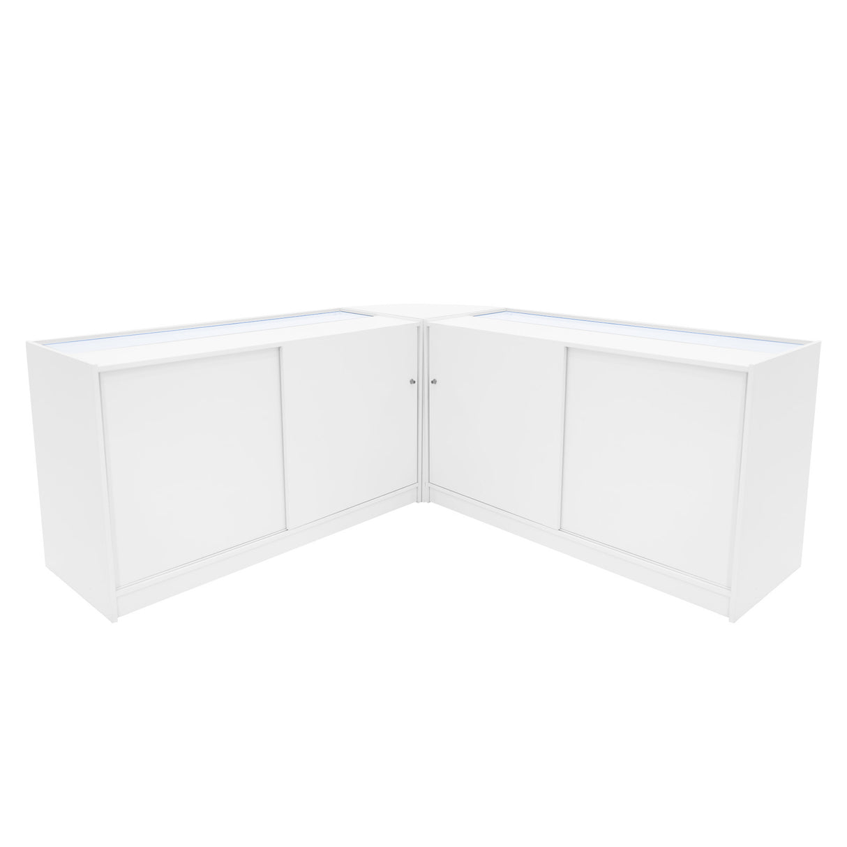 Conjunto de Balcões Comerciais com Luz LED "THESEUS" LM60+ 2x B1500 – cor Branco