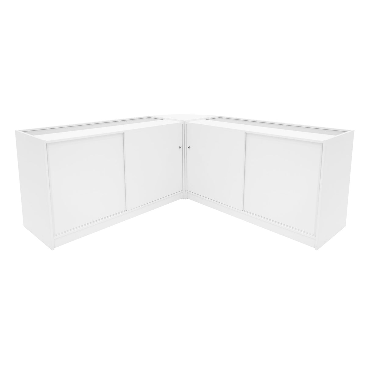 Conjunto de Balcões Comerciais com Luz LED "CALLIOPE" LM60 + K1500 + C1500 – cor Branco