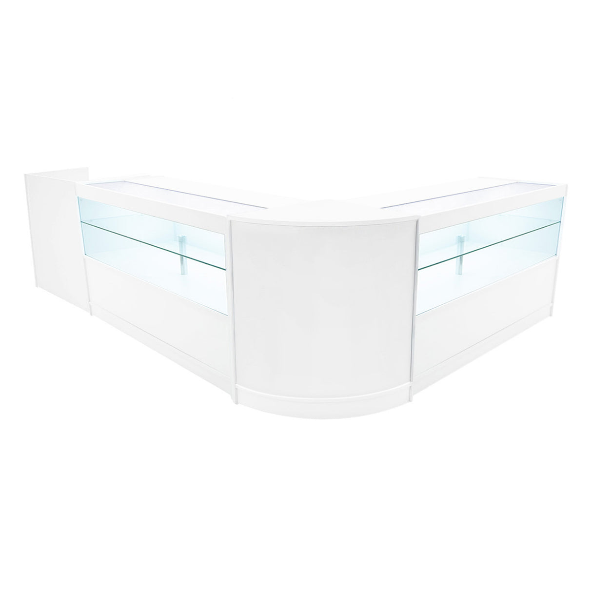Conjunto de Balcões Comerciais com Luz LED "PHOENIX" CM60 + 2xC1500 + TB60 – cor Branco