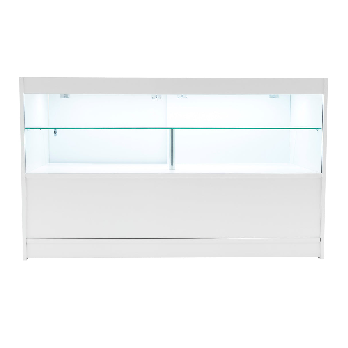 Conjunto de Balcões Comerciais com Luz LED "ECLIPSE" LM60 + 2xC1500 + TB60 – cor Branco