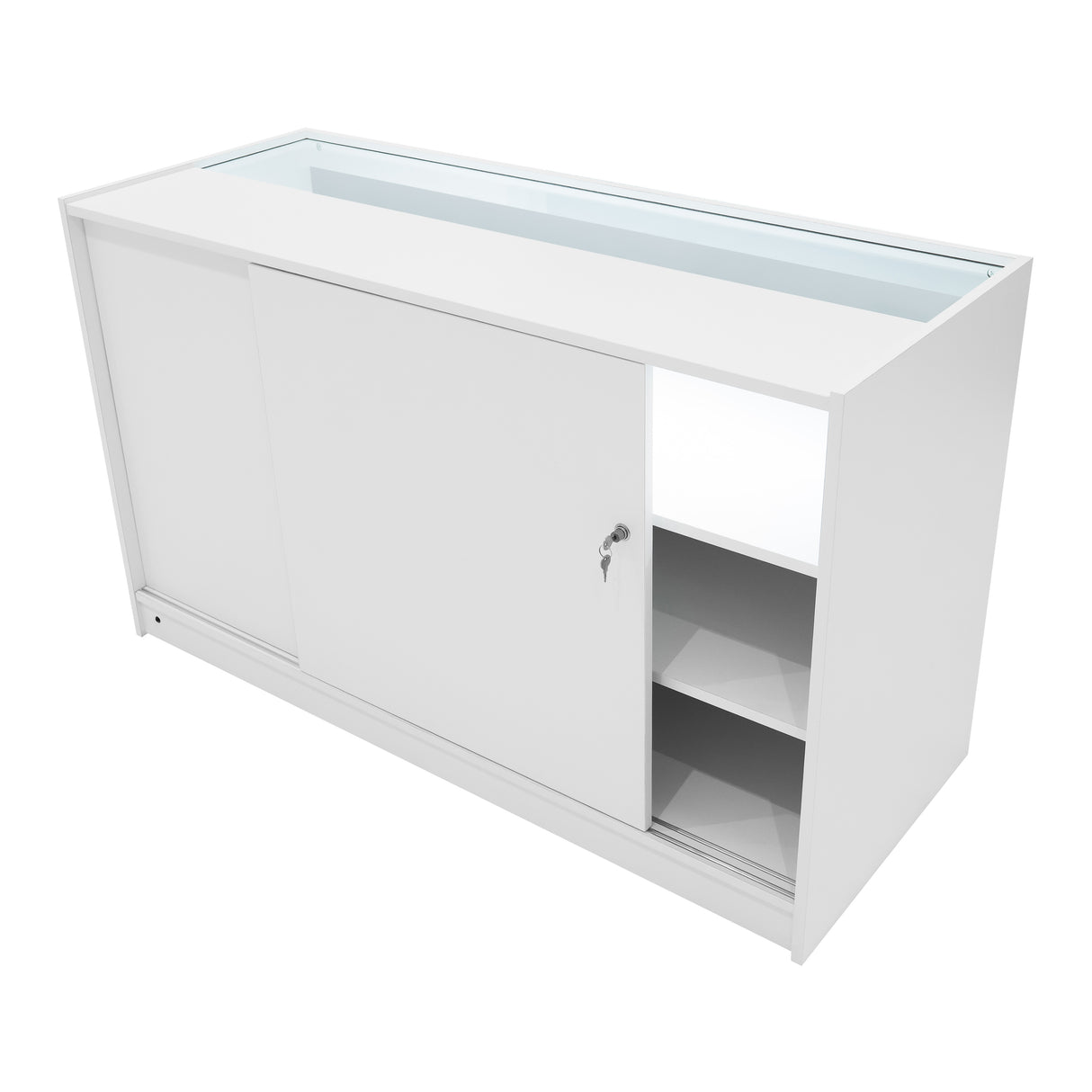 Conjunto de Balcões Comerciais com Luz LED "ASTRO" LM60 + 2xK1500 + TB60 – cor Branco