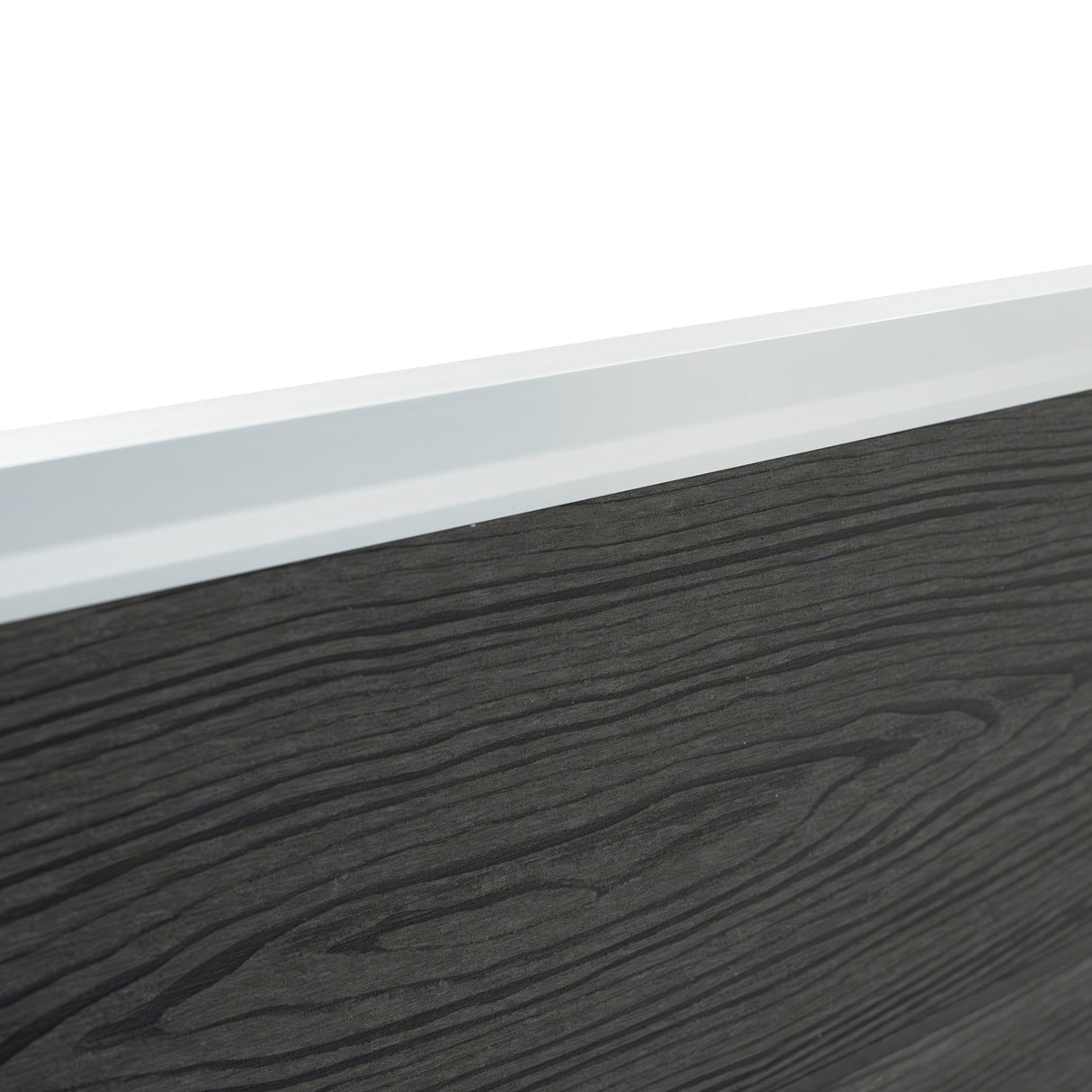 Vedação de Exterior em WPC e Alumínio – 3 Painéis + 4 Postes | Cinza