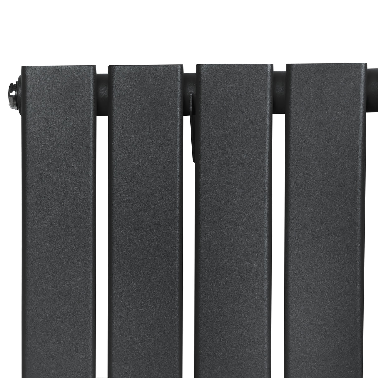 Radiador de coluna única cinza antracite, com design moderno e acabamento texturizado, medindo 600 mm x 910 mm