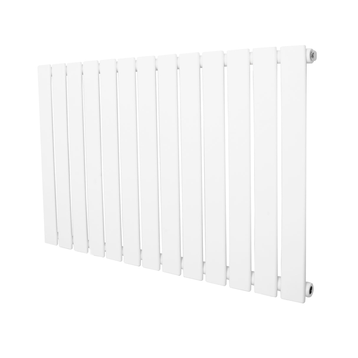 Radiador de coluna única branco, com design moderno e listras retas, ideal para aquecer ambientes de forma eficiente e elegante