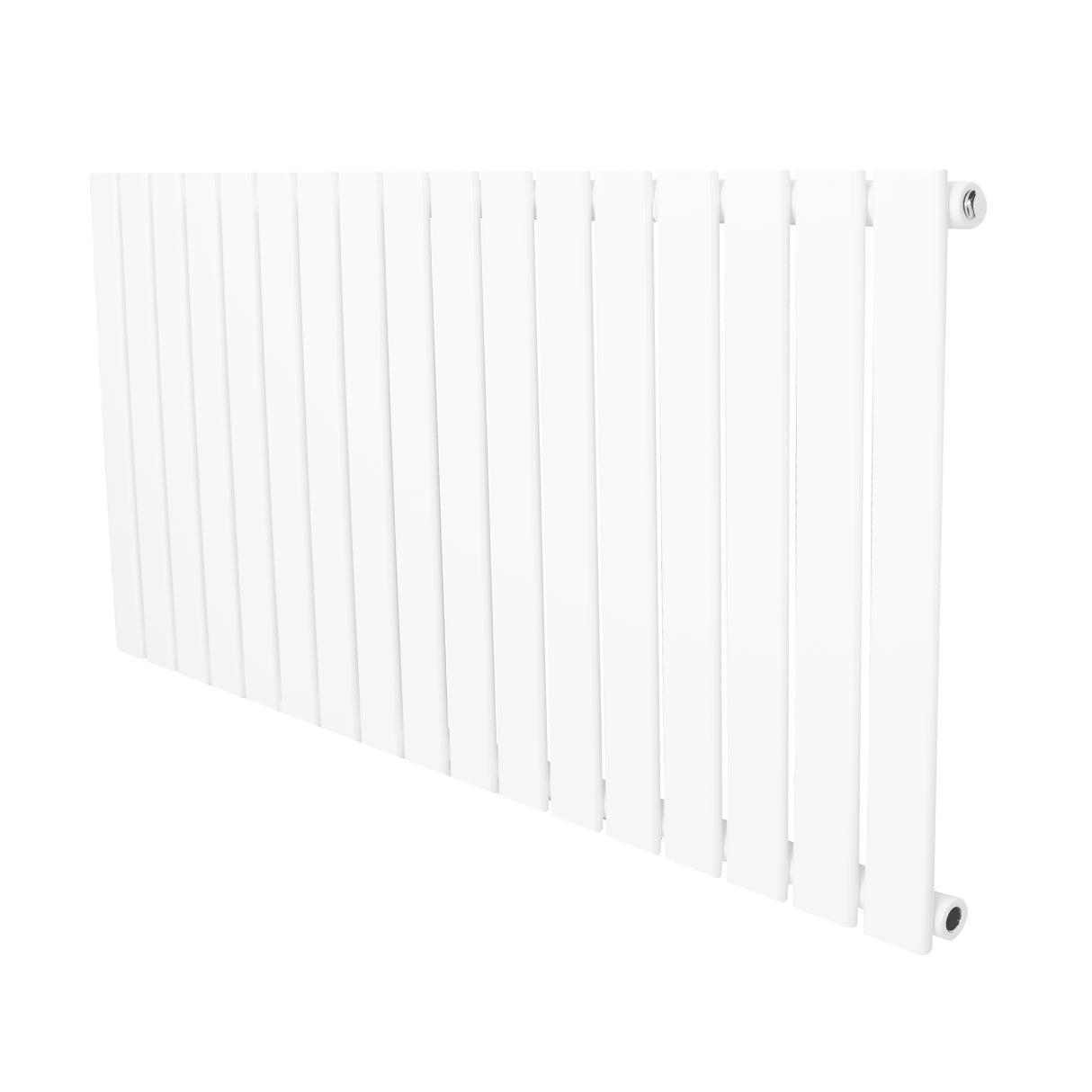 Radiador de coluna única branco, com design moderno e listras retas, medindo 600 mm x 1190 mm, ideal para aquecimento eficiente