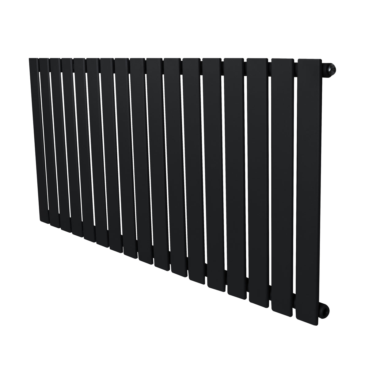 Radiador de coluna única preto, com design moderno e elegante, medindo 600 mm x 1190 mm, ideal para aquecimento de ambientes