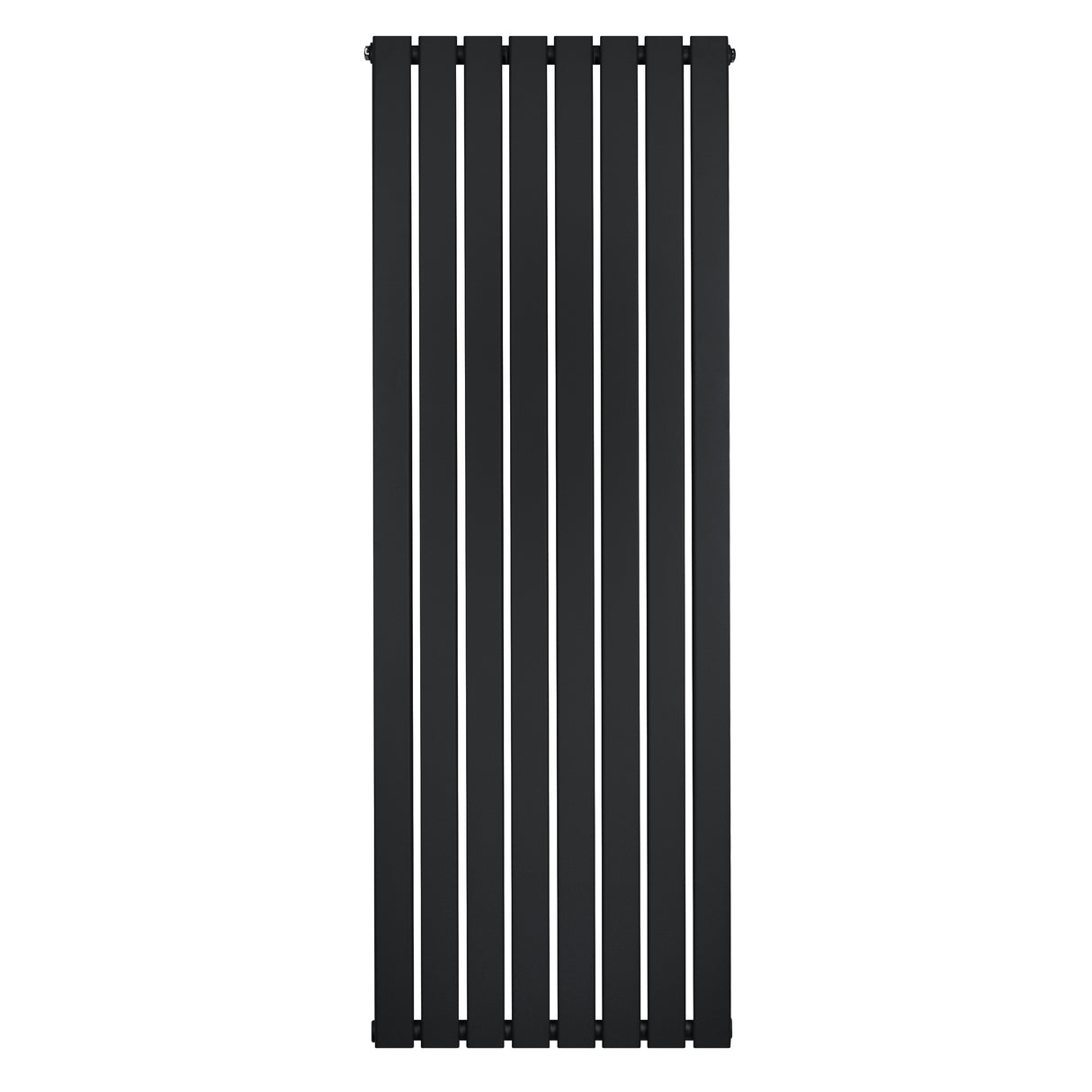 Radiador de coluna única preto, com design vertical elegante, medindo 1600 mm x 560 mm, ideal para aquecer ambientes modernos