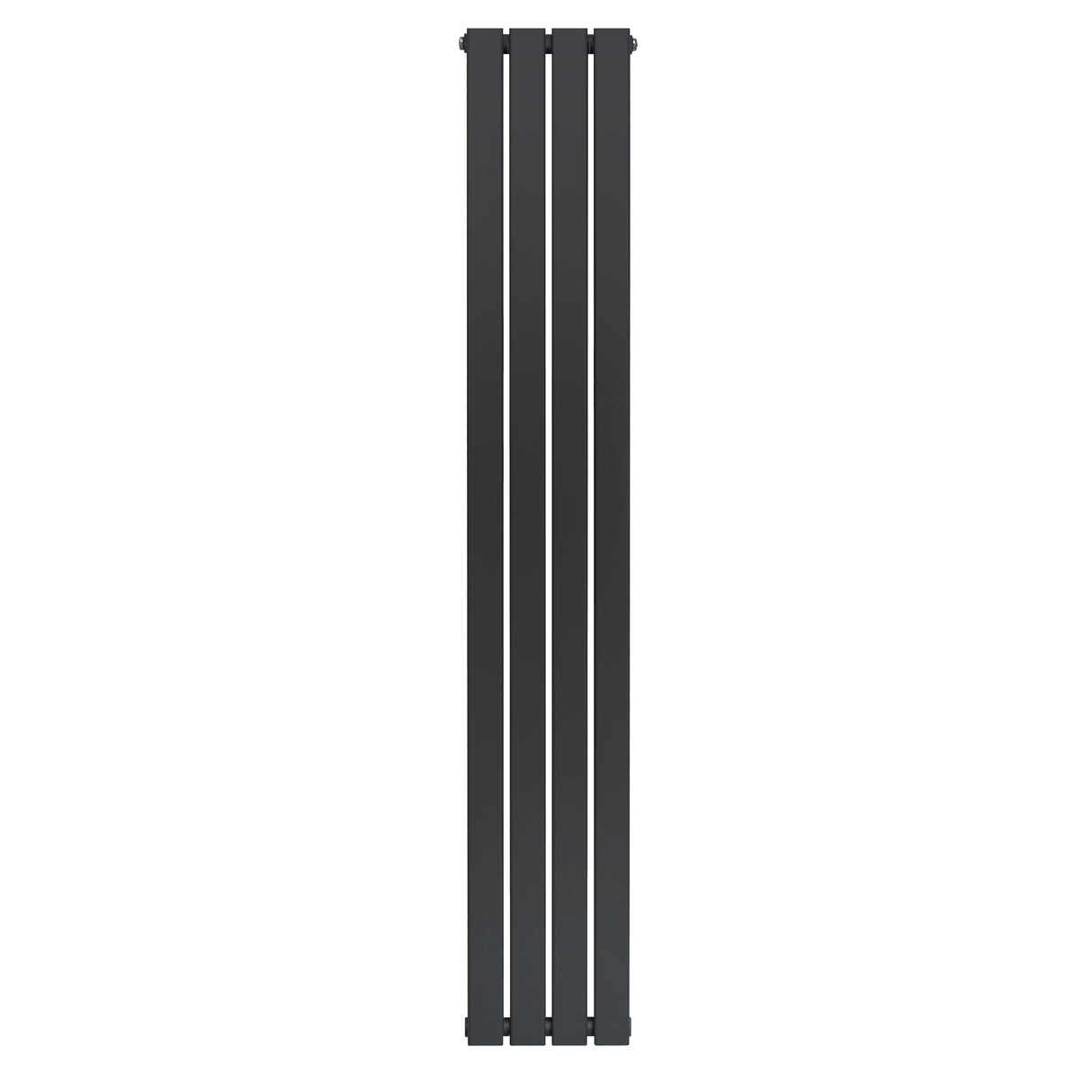 Radiador de coluna única cinza antracite, com design vertical elegante e acabamento liso, medindo 1800 mm x 280 mm