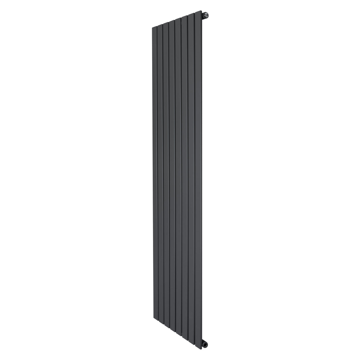 Radiador de coluna única cinza antracite, 1800 mm x 560 mm, com design vertical e superfícies lisas, ideal para aquecimento moderno