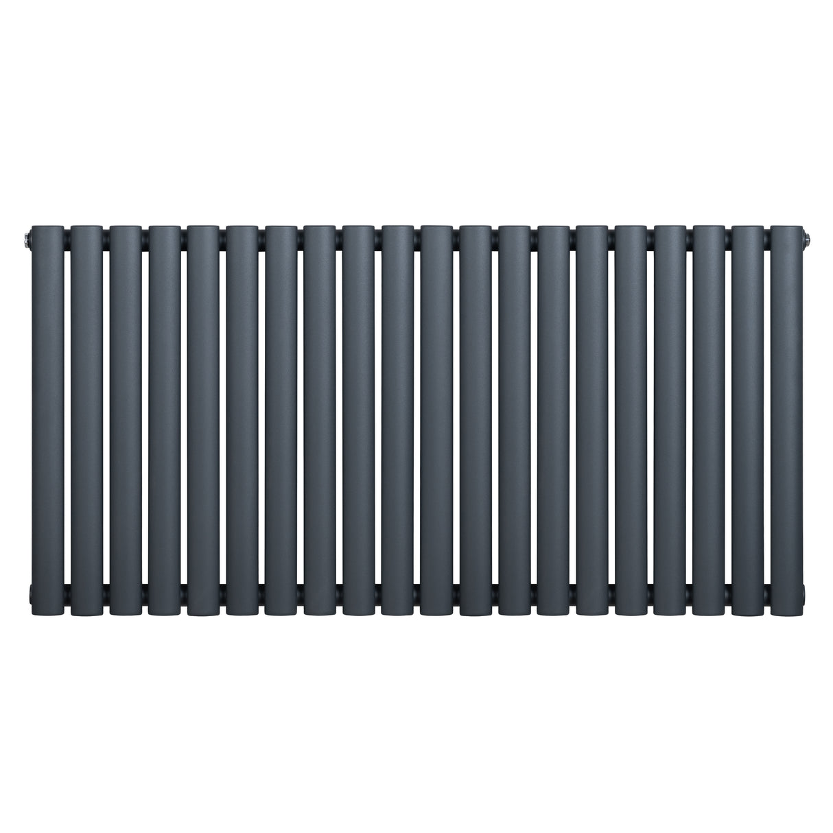 Radiador de coluna simples oval em cinza antracite, com design elegante e formato retangular, ideal para aquecimento eficiente