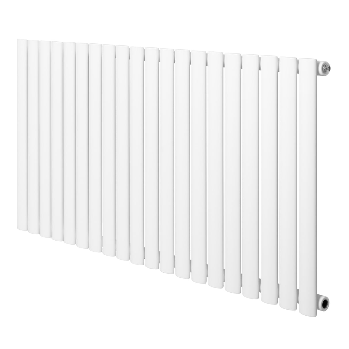 Radiador de coluna simples oval branco, com design elegante e liso, medindo 600 mm x 1200 mm, ideal para aquecimento eficiente