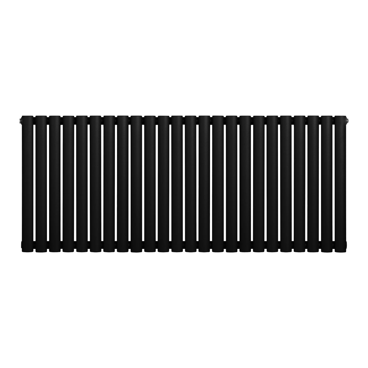 Radiador oval de coluna simples em preto, com 600 x 1440 mm, apresentando um design elegante e moderno, ideal para aquecimento eficiente