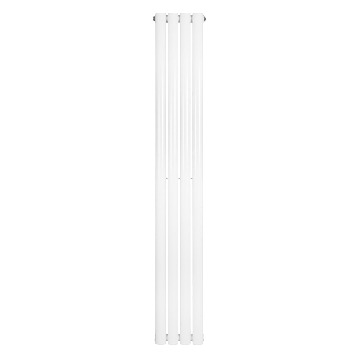 Radiador de coluna simples oval branco, com design elegante e moderno, medindo 1600 mm de altura por 240 mm de largura