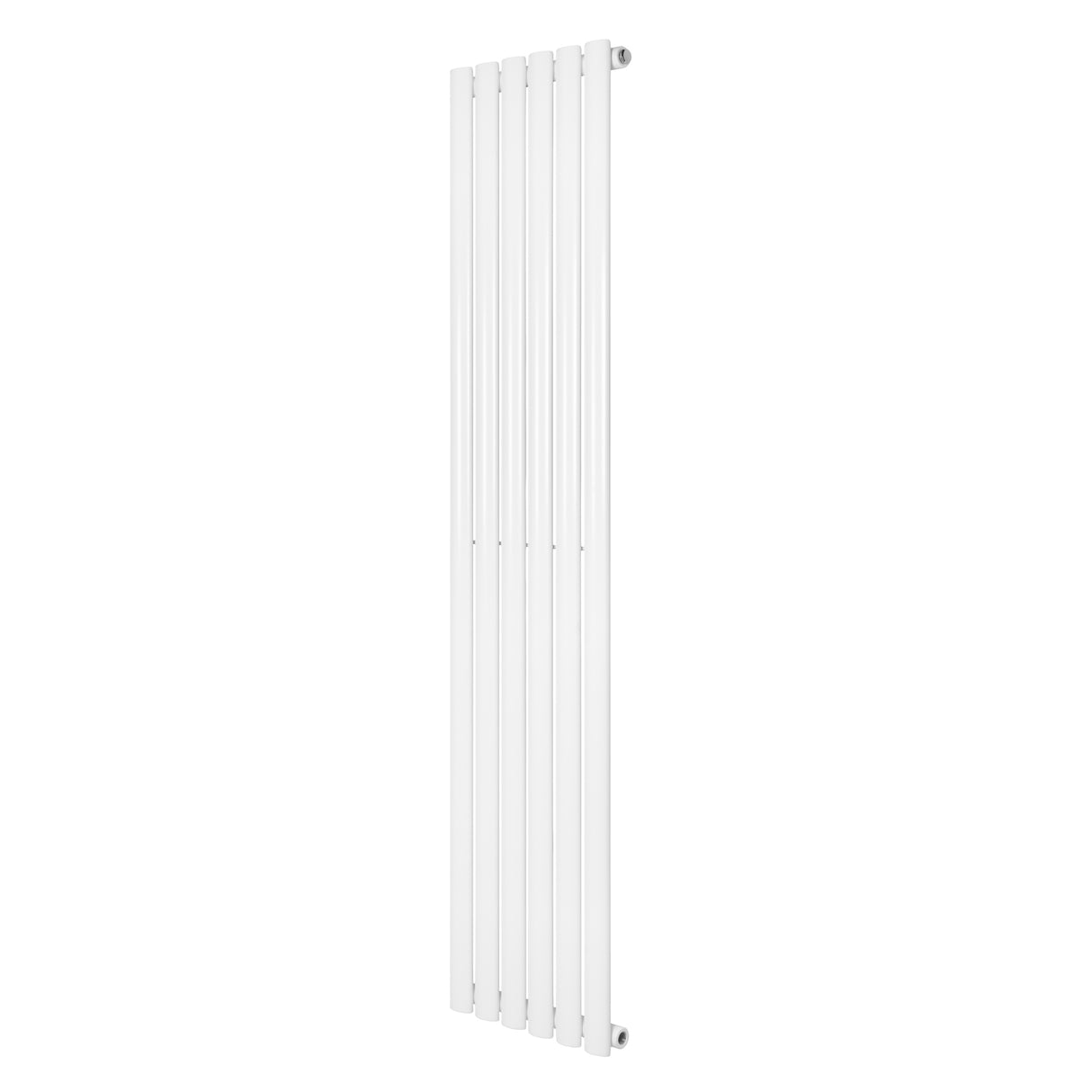 Radiador de coluna simples oval branco, 1600 mm x 360 mm, com design elegante e acabamento liso, ideal para aquecer ambientes modernos