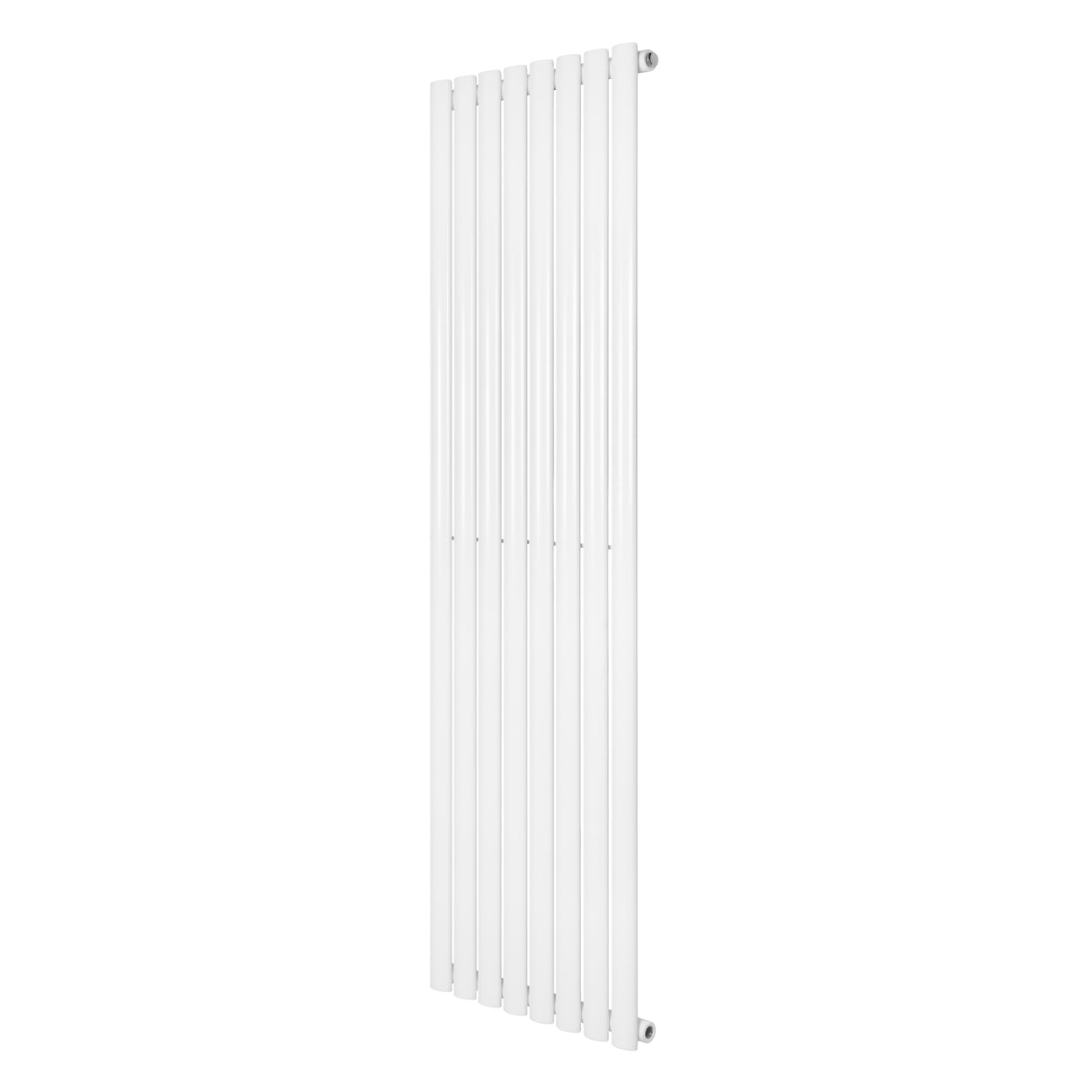 Radiador de coluna simples oval branco, com design elegante e moderno, medindo 1600 mm x 480 mm, ideal para aquecimento eficiente