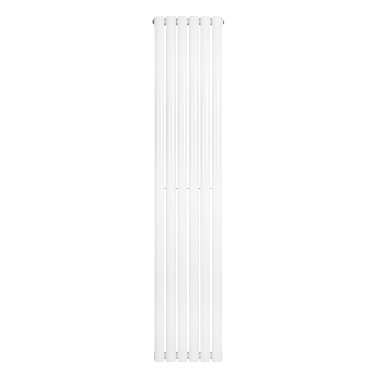 Radiador de coluna simples oval branco, com design elegante e moderno, medindo 1800 mm de altura e 360 mm de largura