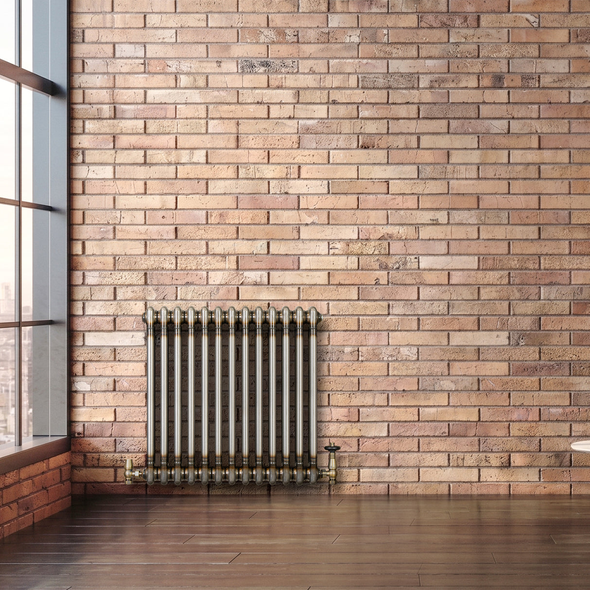 Radiador Tradicional de 2 Colunas - 600 x 605mm - Metal Cru