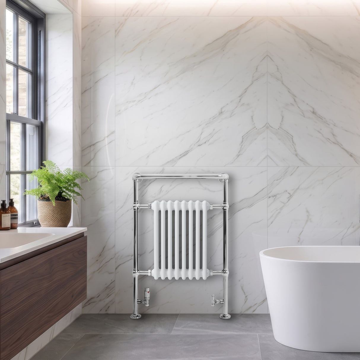 Radiador Toalheiro Tradicional – 950mm x 660mm – Branco