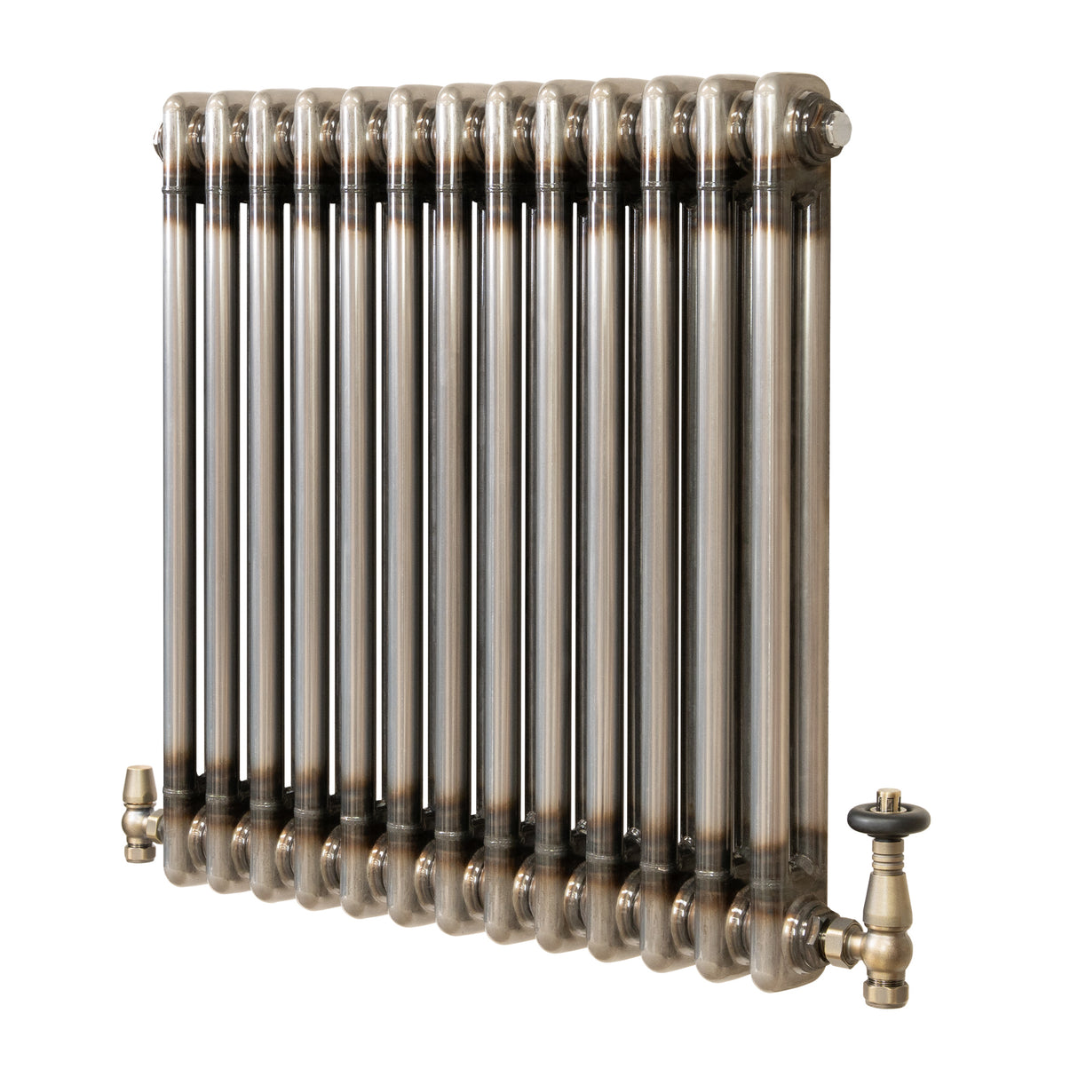 Radiador Tradicional de 2 Colunas com Válvulas - 600 x 605mm - Metal Cru