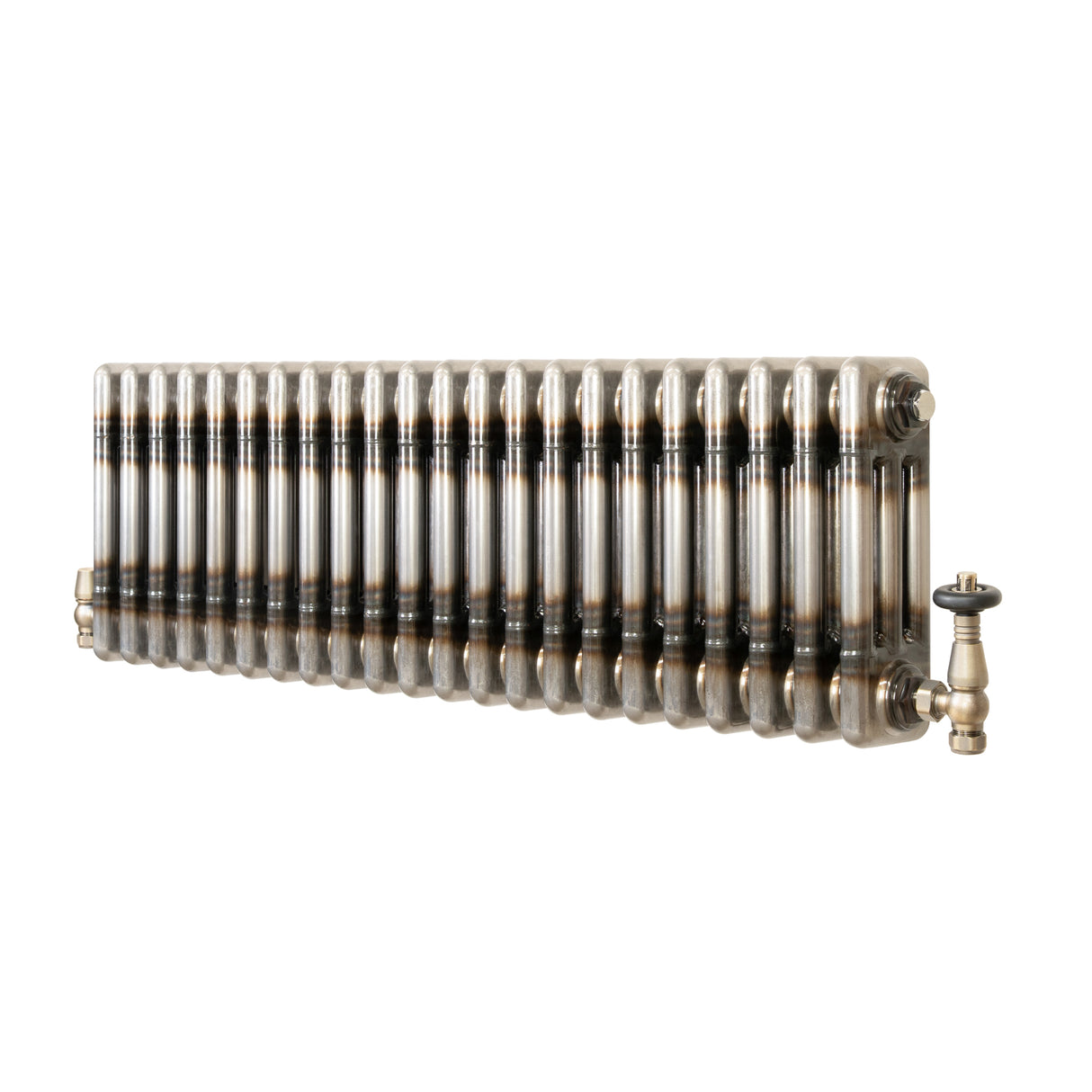 Radiador Tradicional de 3 Colunas com Válvulas - 300 x 1010mm - Metal Cru