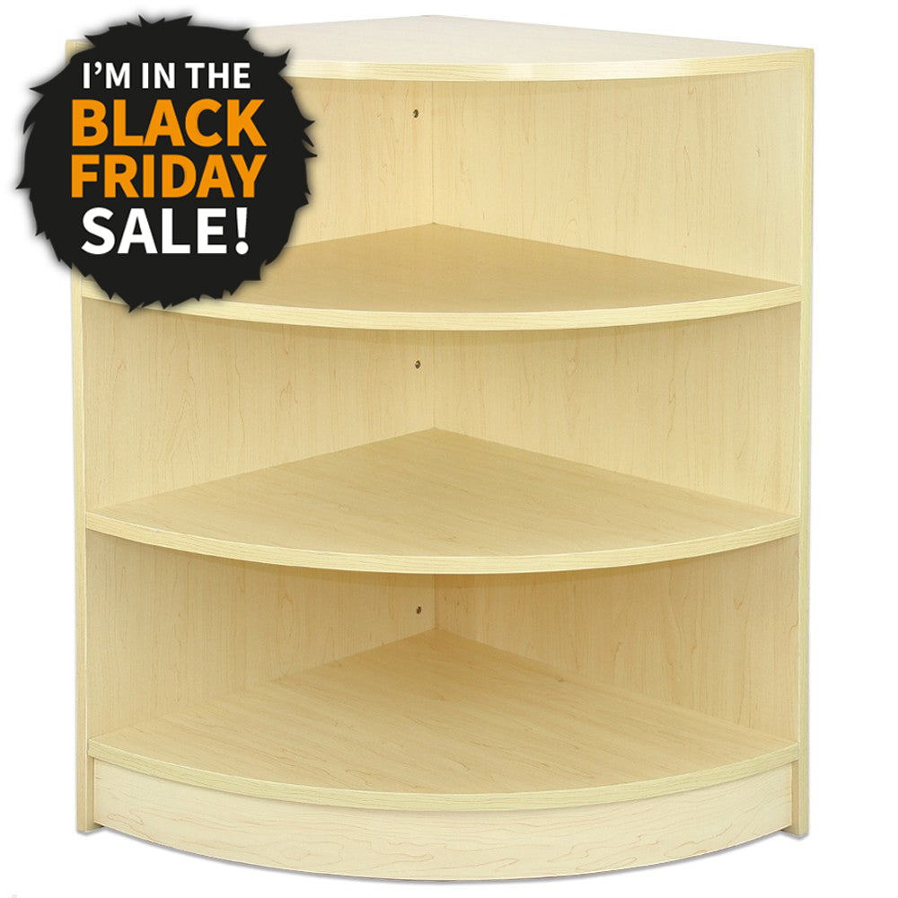 Balcão de canto curvo com prateleiras LM60