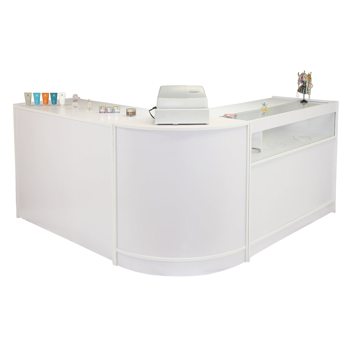 Conjunto de 3 Balcões para Loja em Branco