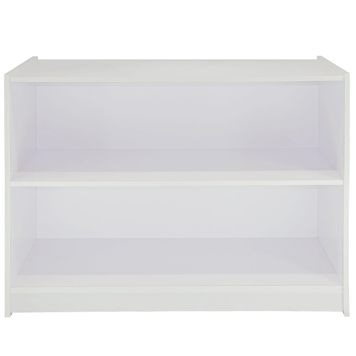 Estante Draco A1200, C1200, CM60 em branco brilhante, com duas prateleiras espaçosas e acabamento liso, ideal para organização moderna