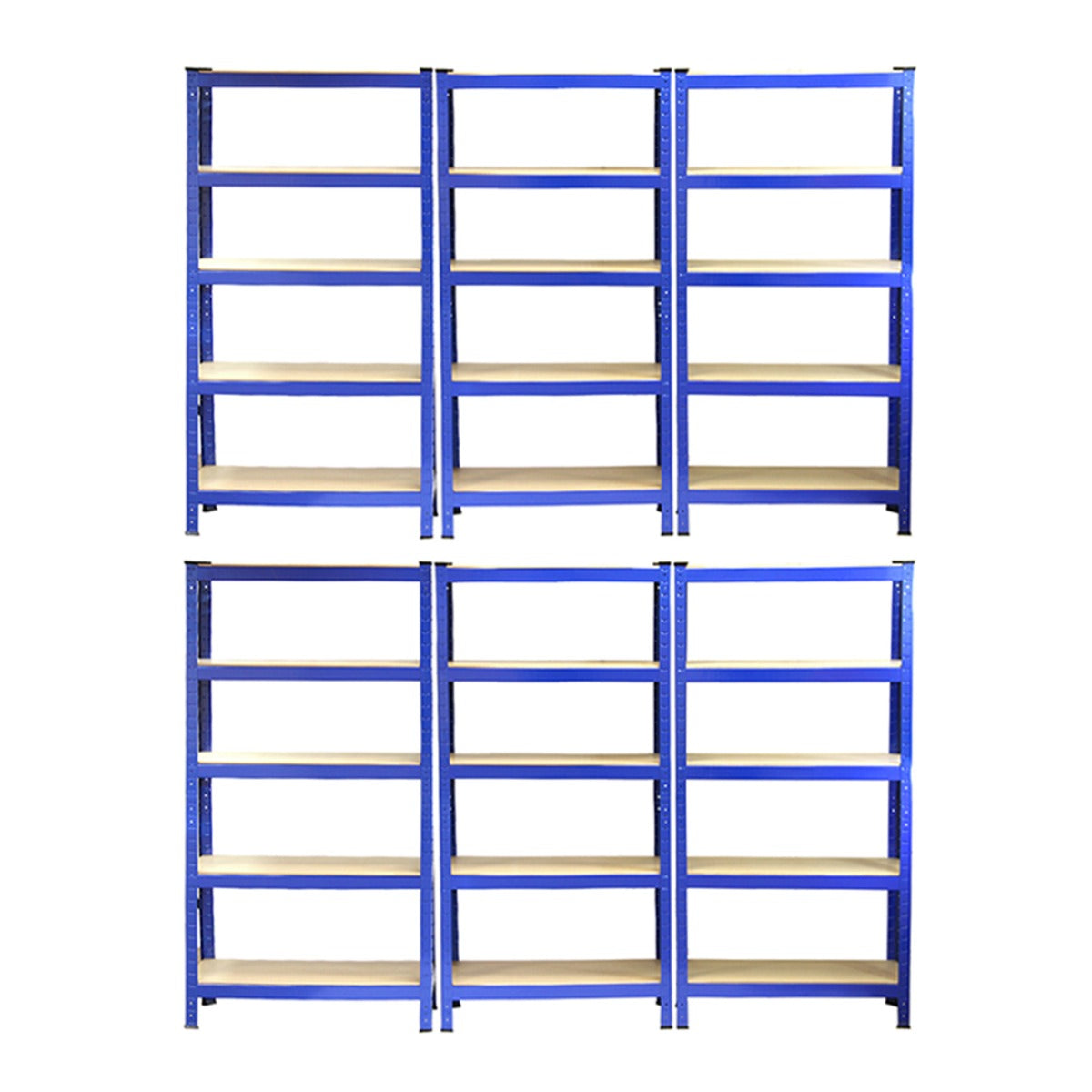 Monster Racking - Racks para serviços pesados ??T-Rax, azul, 75 cm C x 30 cm P, conjunto de 6