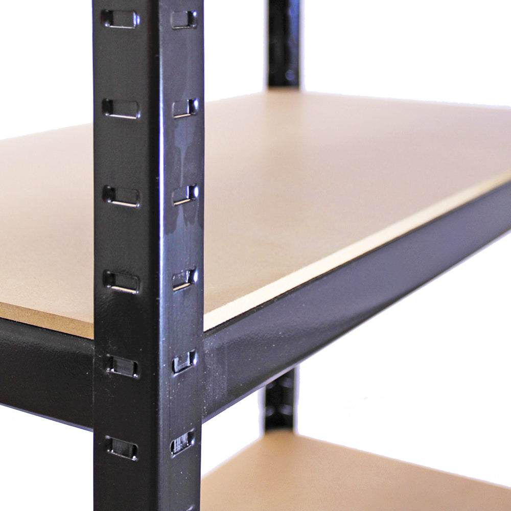 5 x prateleiras de armazenamento T-Rax preto 90 cm x 45 cm x 180 cm