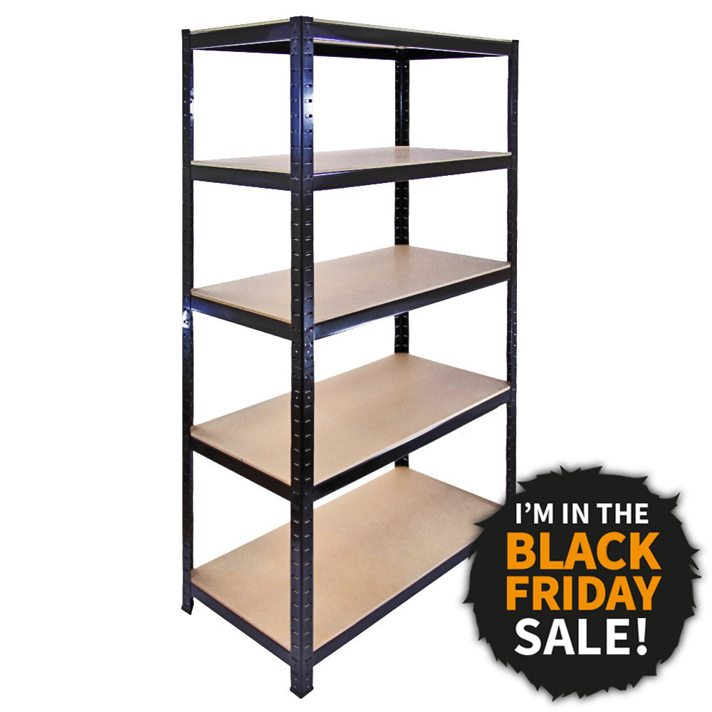 Estante de aço preto T-Rax 90cm x 45cm x 180cm