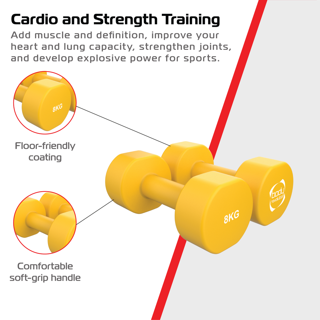 Halteres de neoprene 2 x 8 kg