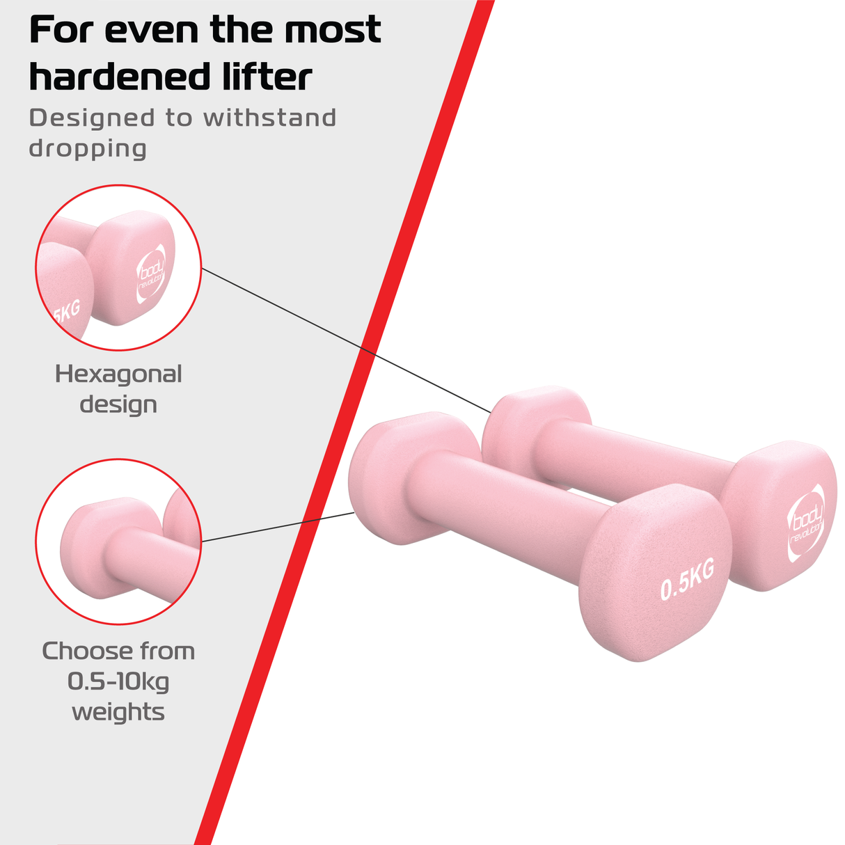 2 Halteres de Neoprene de 0,5 kg