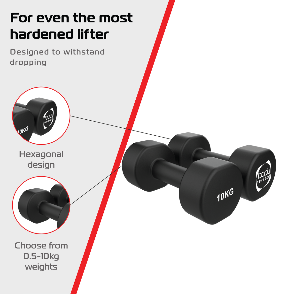 Halteres de neoprene 2 x 10 kg