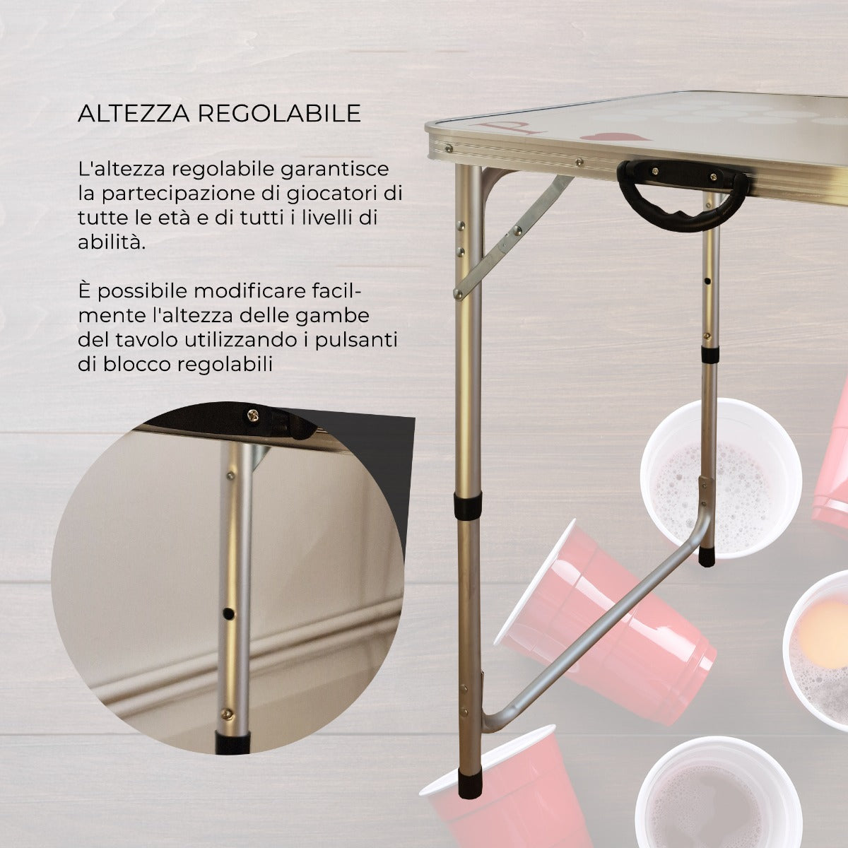 Mesa dobrá vel de Pong para cerveja de 2,4m