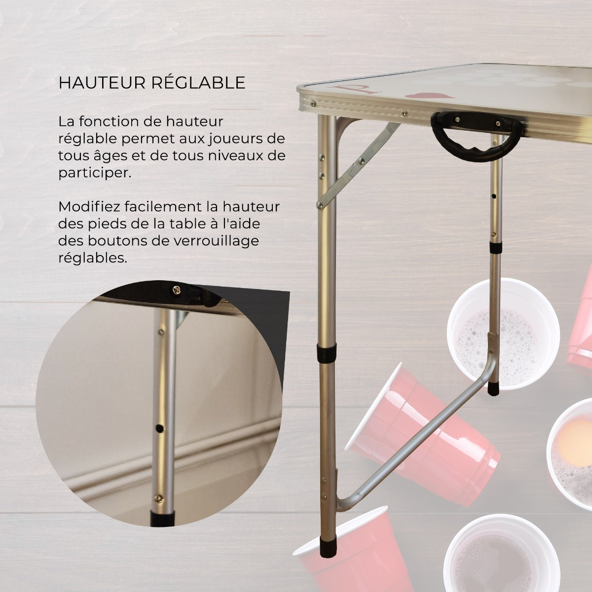 Mesa dobrá vel de Pong para cerveja de 2,4m