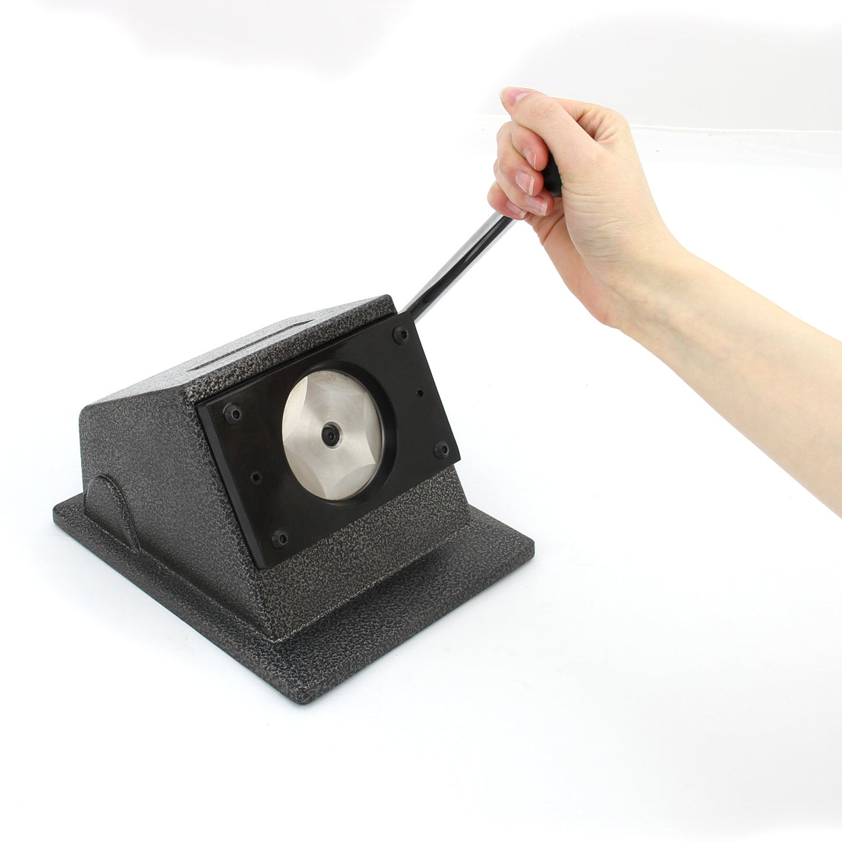 Má quina de corte de botão de pino de 37 mm e prensa PixMax