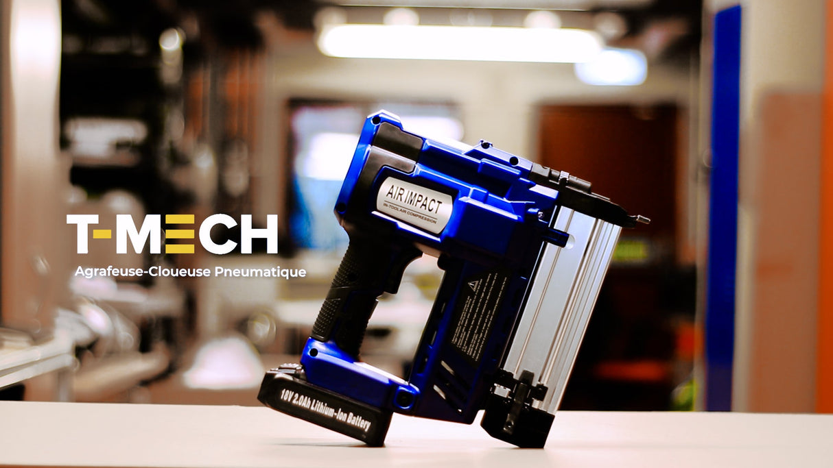 Pistola de pregos pneumá tica sem fio 2 em 1 18V com bateria