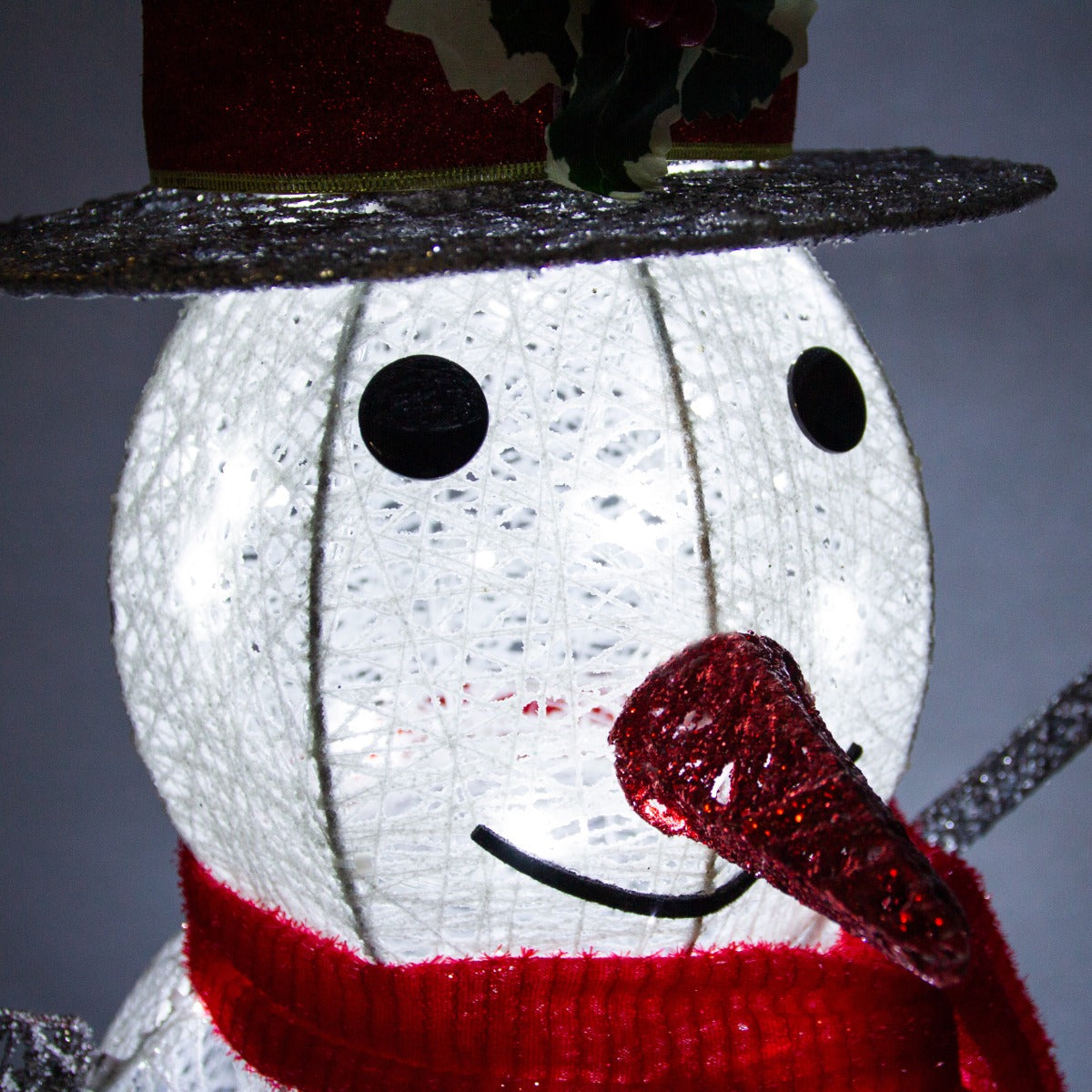 Boneco de neve iluminado 89cm Advento Decoração de Natal 100 LEDs