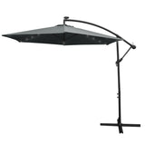 Guarda-chuva Cantilever 3m com Luzes LED - Cinza