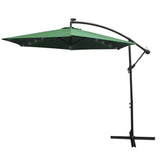 Guarda-chuva Cantilever 3m com Luzes LED - Verde